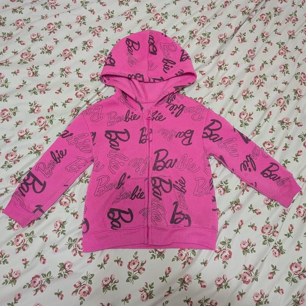 Pink Barbie Toddler Zip Up Hoodie